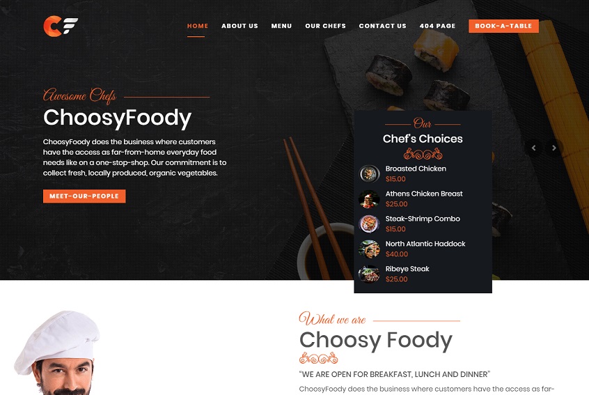  ChoosyFoody - Restaurant HTML Template